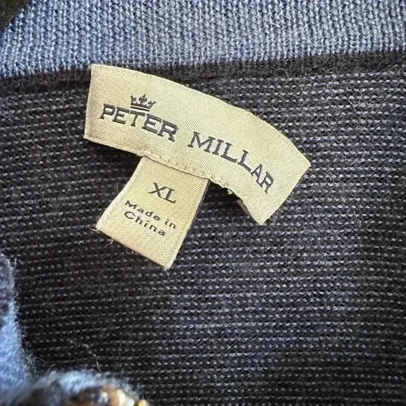 Peter Millar Blue Zip Up Sweater - Picture 5 of 12